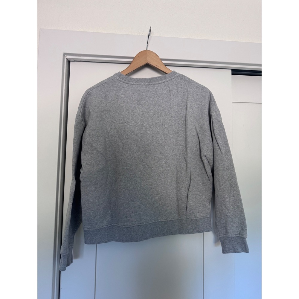 Kule LOVE Sweatshirt Heather Gray Cotton Crewneck Pullover Size M - Picture 5 of 5